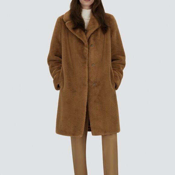 Herno Soft Alternative Fur Coat Size 42 - Picture 1 of 13